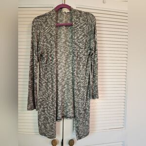 Olive & Oak Open Front Black/Grey Cardigan Size: XL